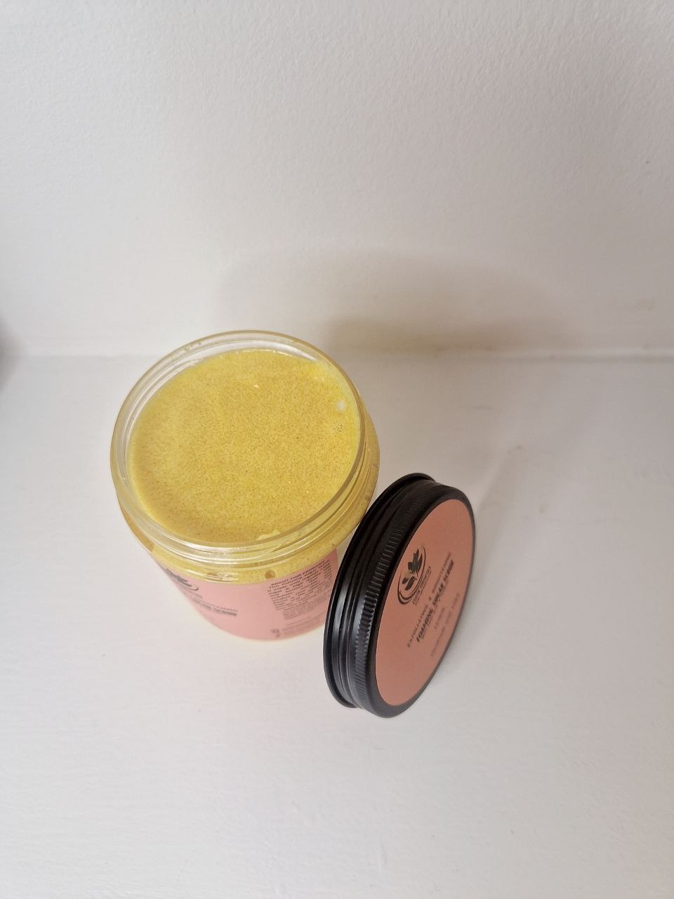 The Power of Foaming Sugar Scrub with Turmeric, Kojic Acid, and Lemon
