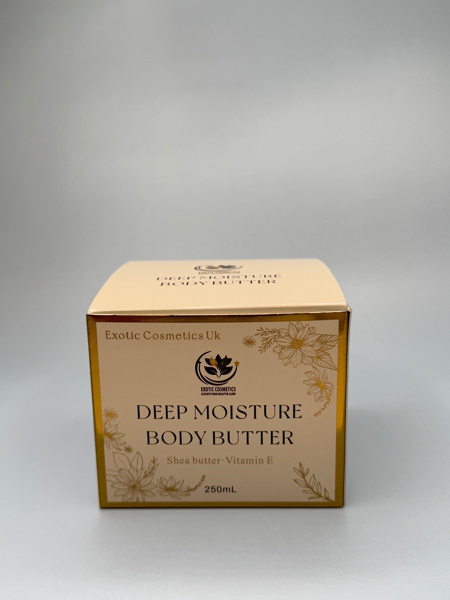 Exotic Cosmetics Deep Moisture Body Butter with shea butter calendula extract vitamin E oil jojoba oil Moisturizer Organic Hydrating Skin Repair 250ml