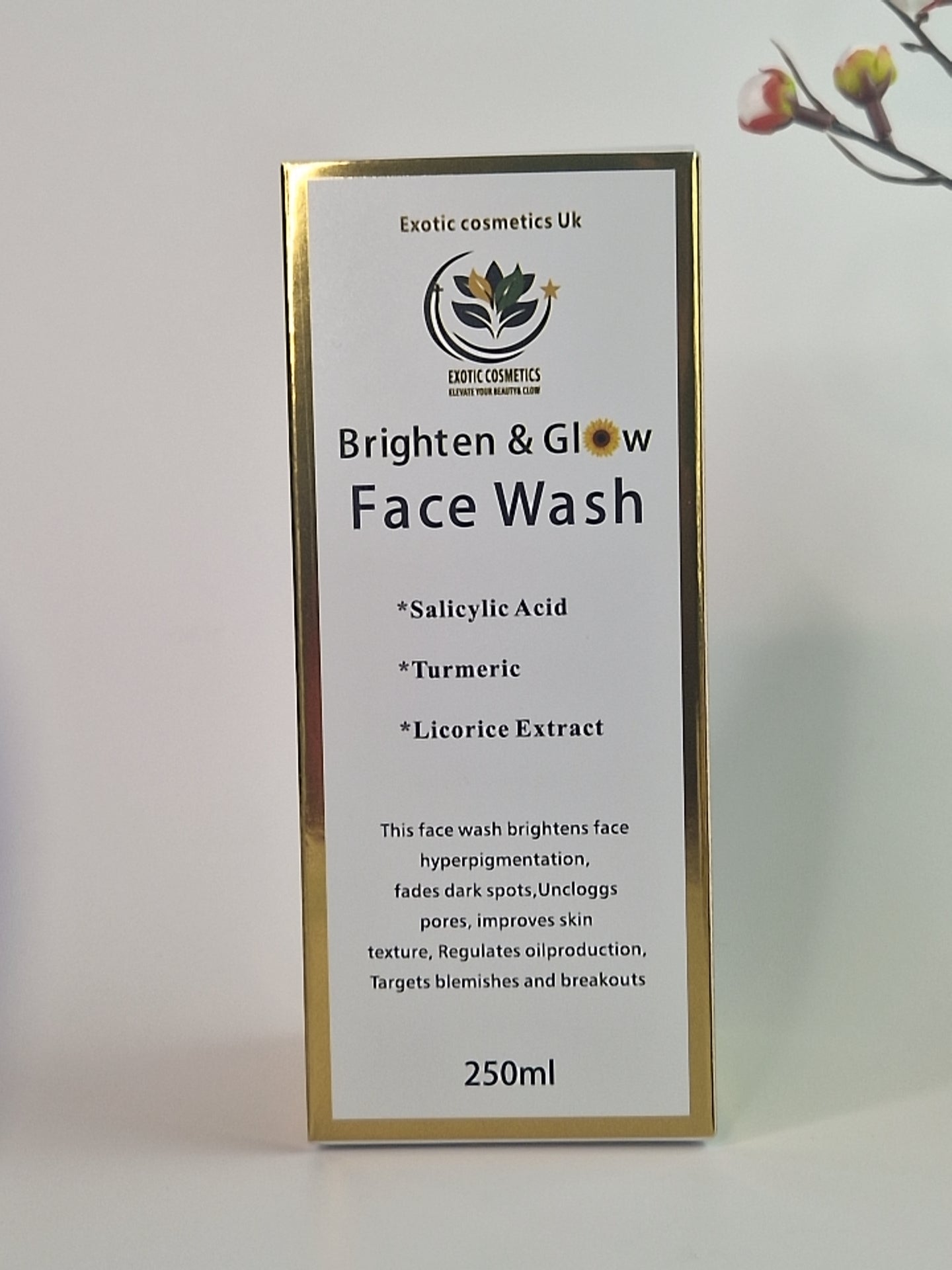 Brighten and Glow Face Wash with 2% Salicylic Acid Licorice  Turmeric Face Brightening Acne prone Dark Spots