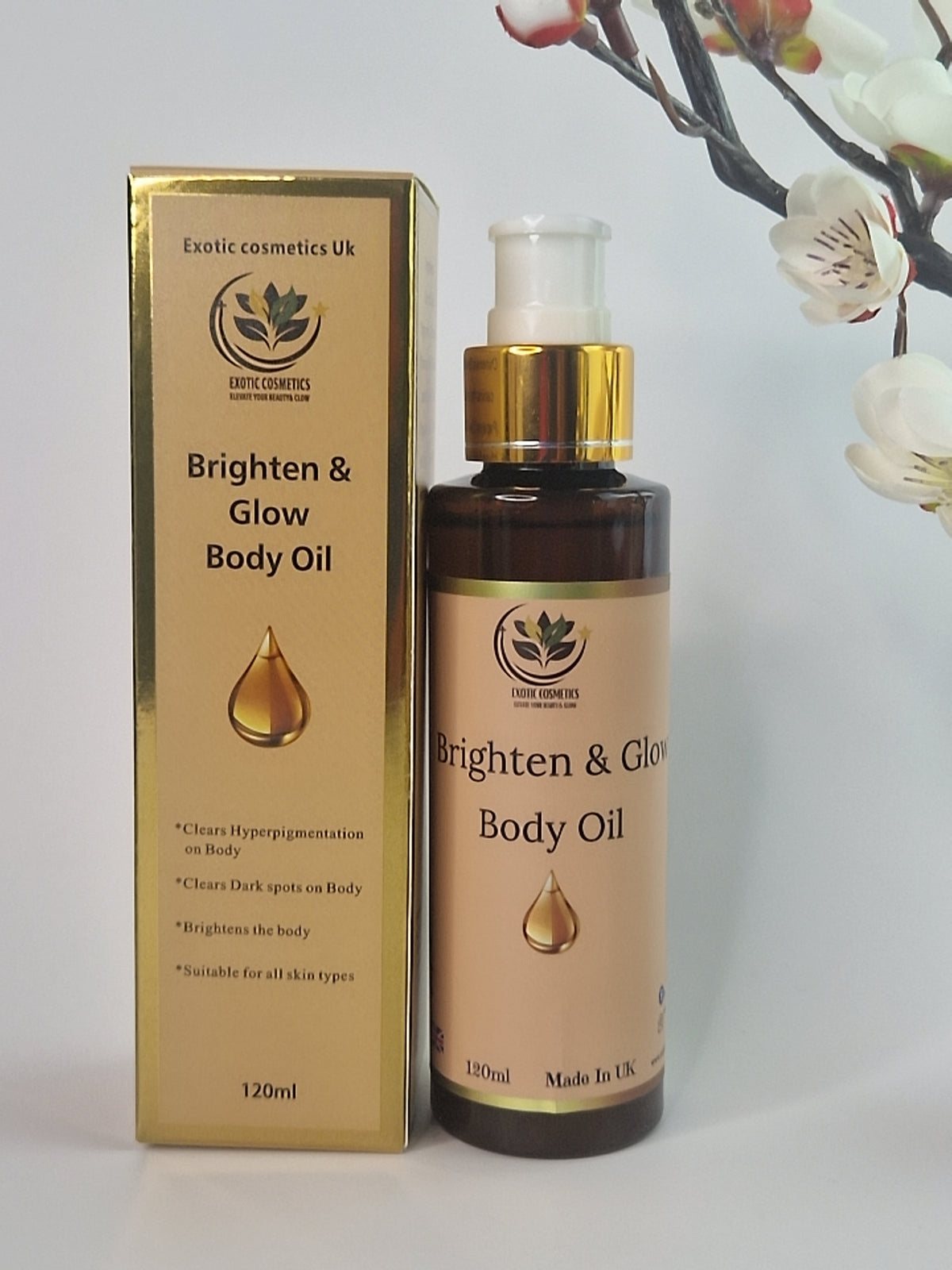Skin-Bright Body set 3in1 Body Scrub Body Oil Body Cream Skin brightening bundle hyperpigmentation clearing set