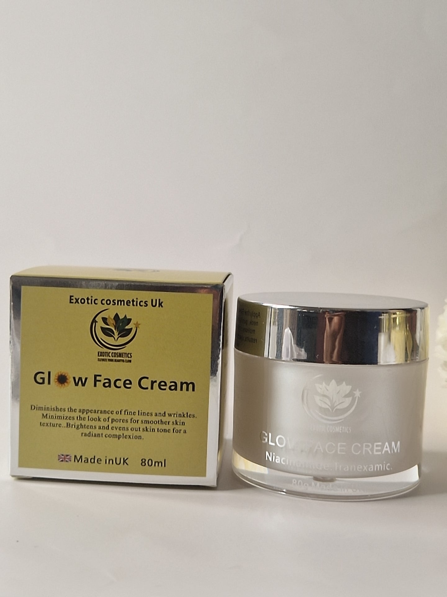 Glow Face Cream with Niacinamide  Tranexamic Acid hyaluronic acid squalane