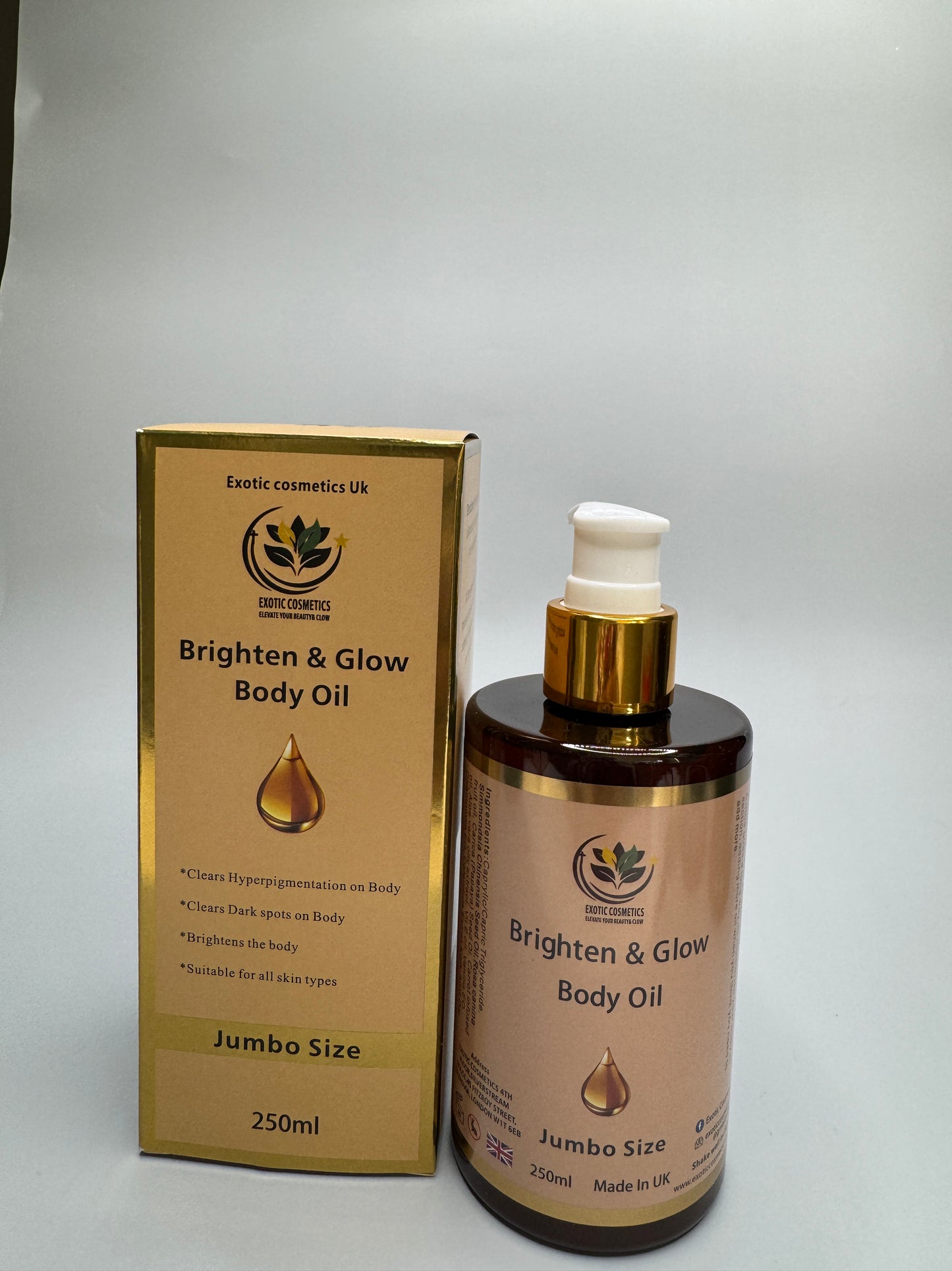 Brighten & Glow Body Oil with Kojic Acid for Bright Skin-JUMBO SIZE