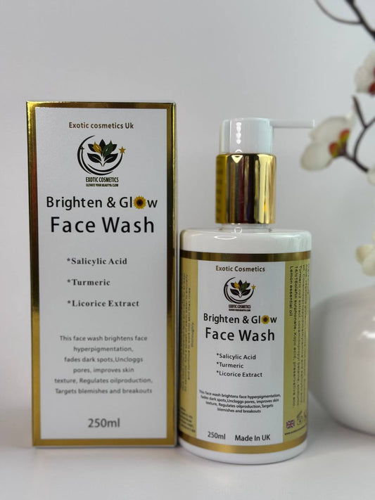 Brighten and Glow Face Wash with 2% Salicylic Acid Licorice  Turmeric Face Brightening Acne prone Dark Spots