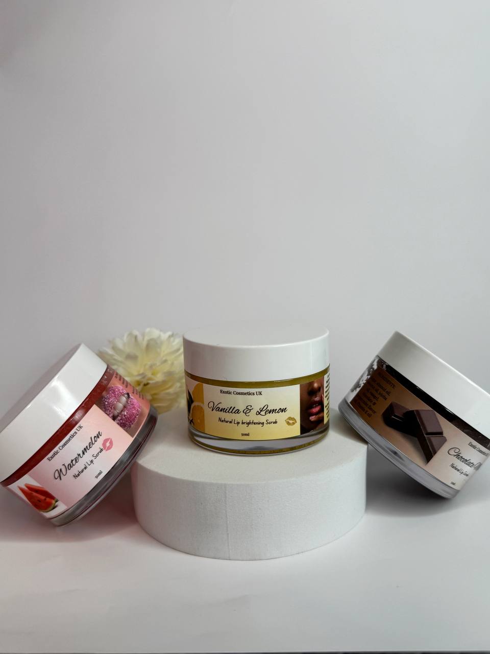 Lip Scrub bundle of 3 lip scrubs for lip brightening and exfoliating