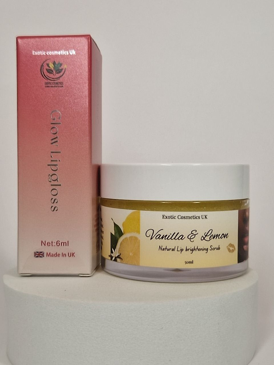 Glow Lip  Brightening Combo for dark lips  brightening -lip scrub and glow lipgloss for dark lips treatment