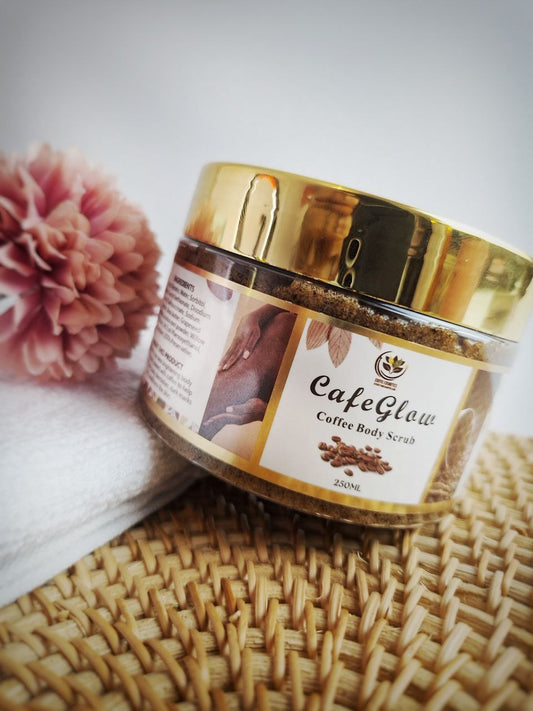 CAFEGLOW COFFEE  BODY SCRUB FOR CELLULITE ANTI AGING SKIN TIGHTENING BEAUTY