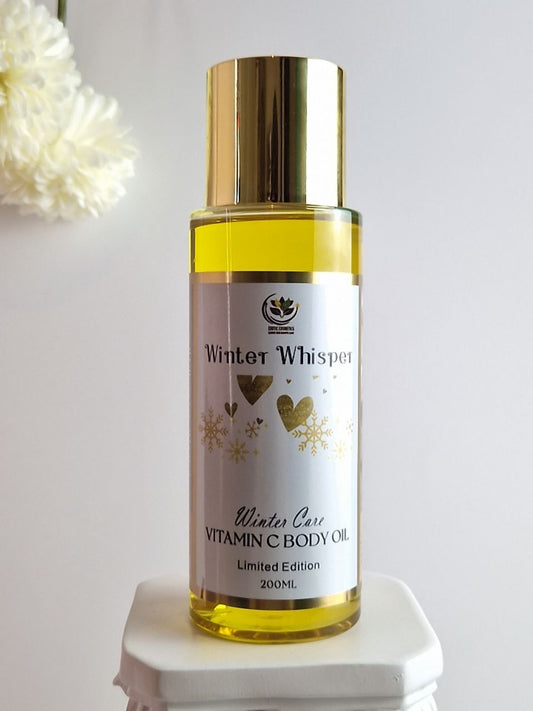 Winter Whisper Vitamin C Body Oil For with Turmeric Oil for Hyperpigmentation Skin Brightening Winter care Dark Spots Organic Body Oil