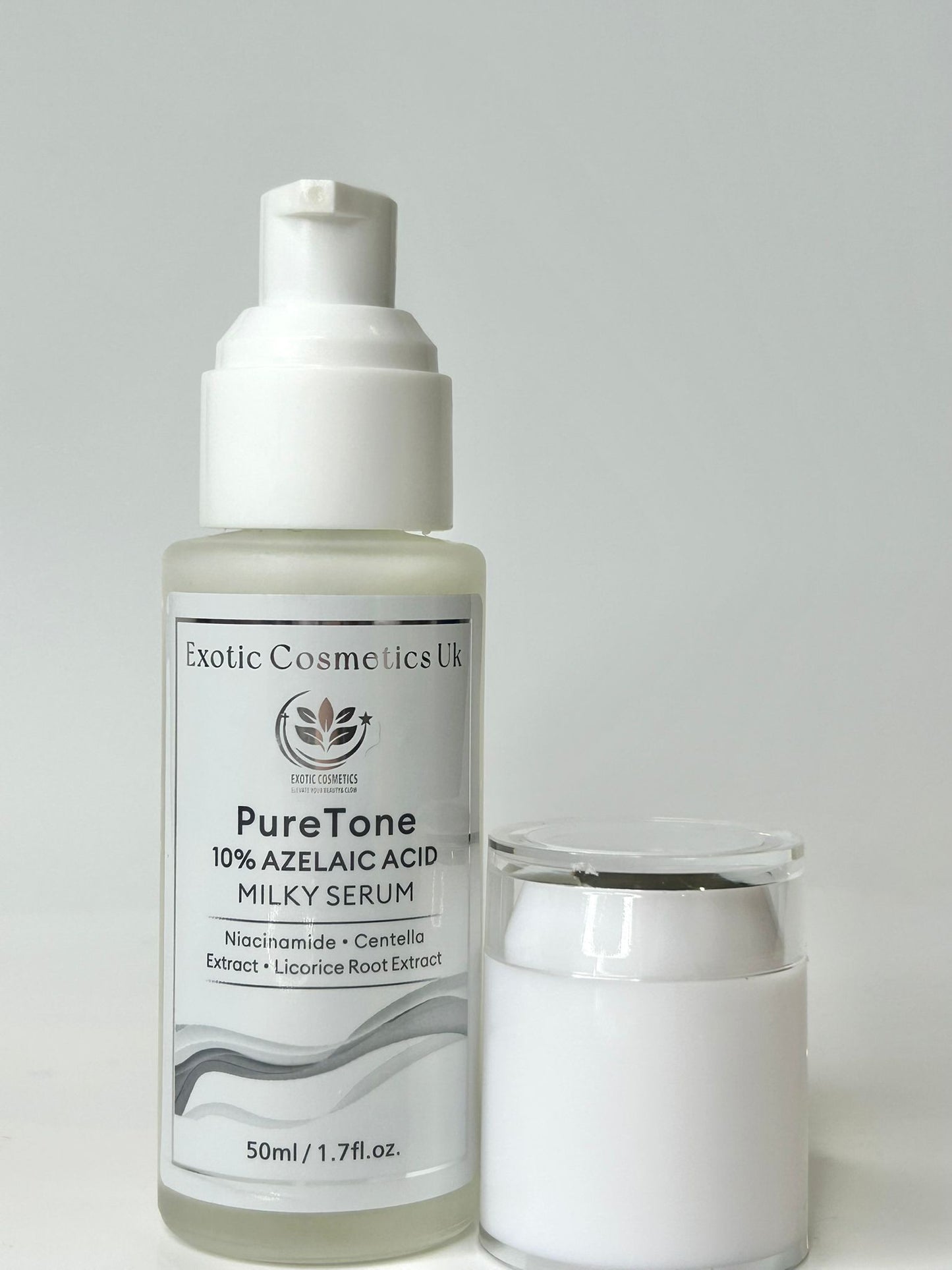 Exotic Cosmetics Azelaic Acid 10% Milky Face Serum for Hyperpigmentation Acne Dark Spots Brightening Glowing Skin Anti-Aging Blemish Control Sunburn Malasma 50ml Male and female