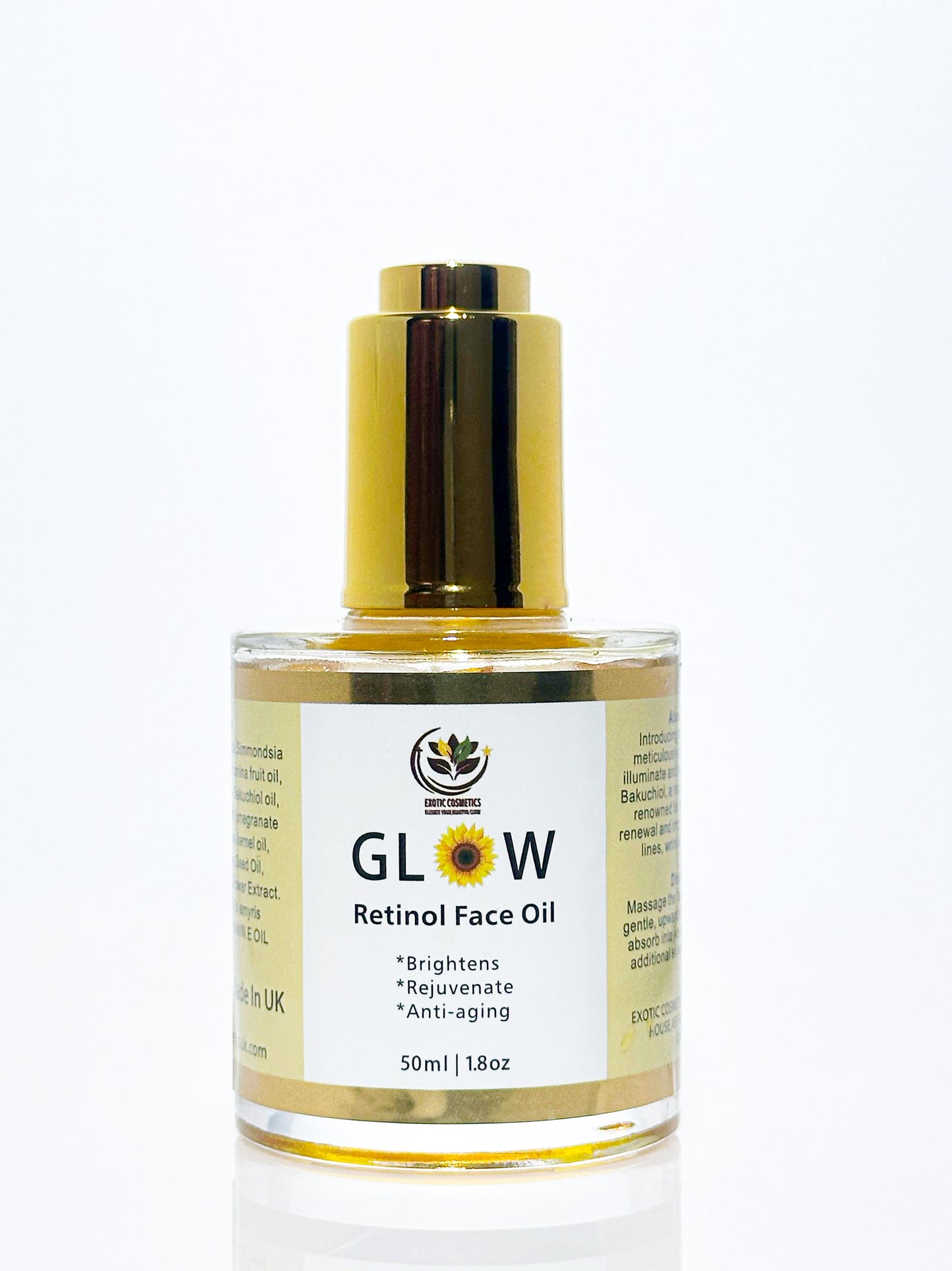Glow Retinol Face Oil With Bakuchoil- Retinol for Brighening and glow Face