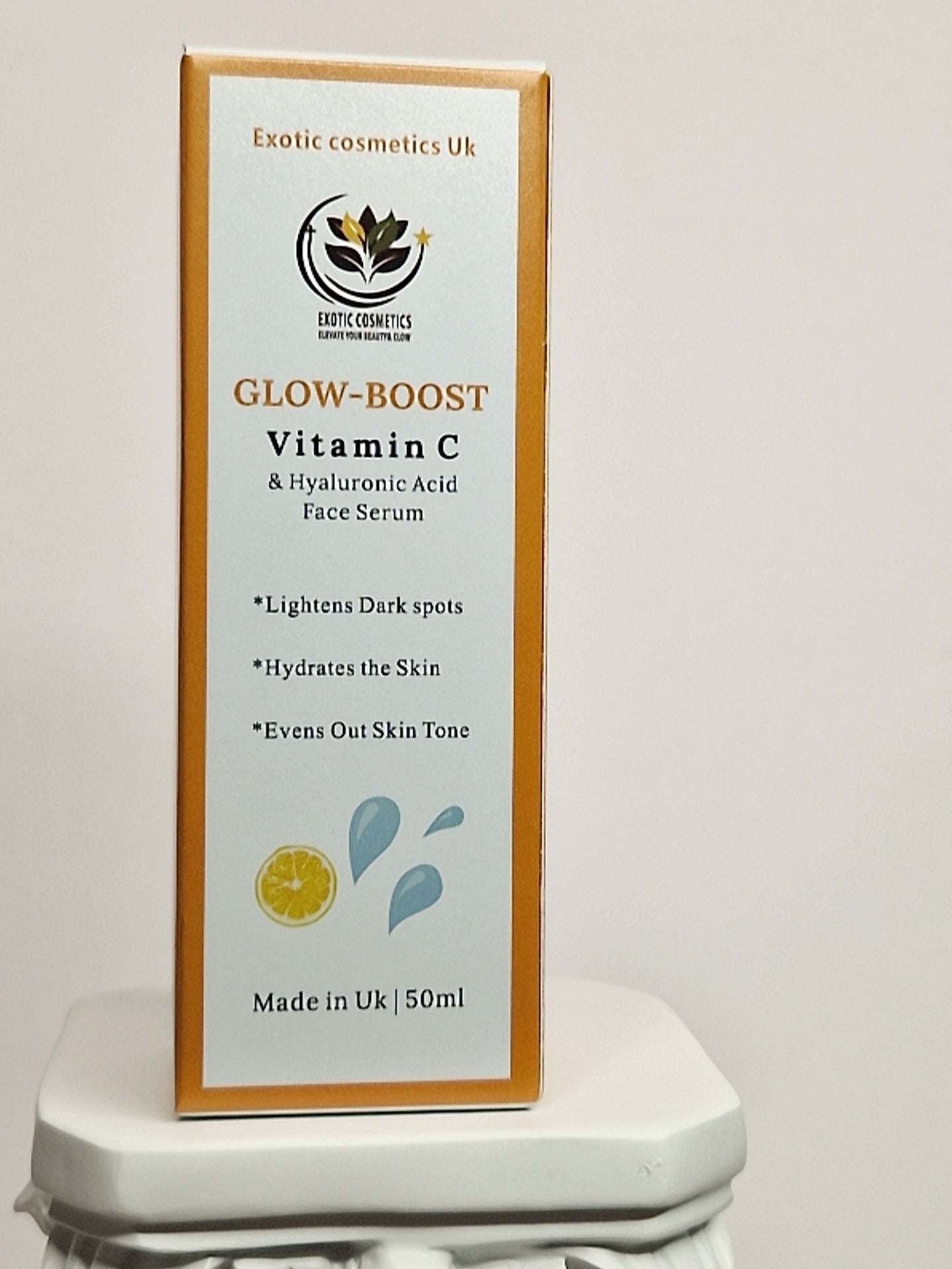 Glow Boost Vitamin C & Hyaluronic Acid Serum | Brighten, Hydrate & Fade Dark Spots Skincare Skin Repair Comfort