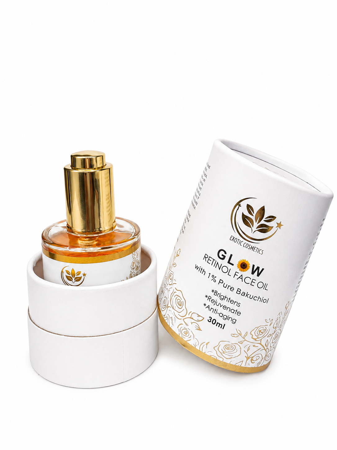 Glow Retinol Face Oil With 1% Pure Bakuchoil- Retinol for Brighening and glow Face 30ml and 50ml