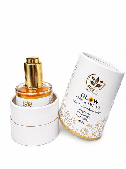 Glow Retinol Face Oil With 1% Pure Bakuchoil- Retinol for Brighening and glow Face 30ml and 50ml