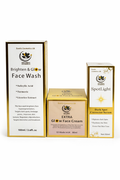 Caramel Acne Prone Face Care Bundle Face Wash Face serum face cream Face Brightening Products Acne treatment Face products Hyperpigmentation clearing products