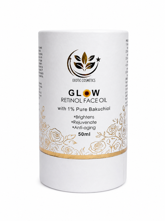 Glow Retinol Face Oil With 1% Pure Bakuchoil- Retinol for Brighening and glow Face 30ml and 50ml
