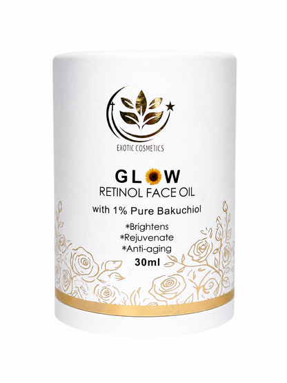 Glow Retinol Face Oil With 1% Pure Bakuchoil- Retinol for Brighening and glow Face 30ml and 50ml