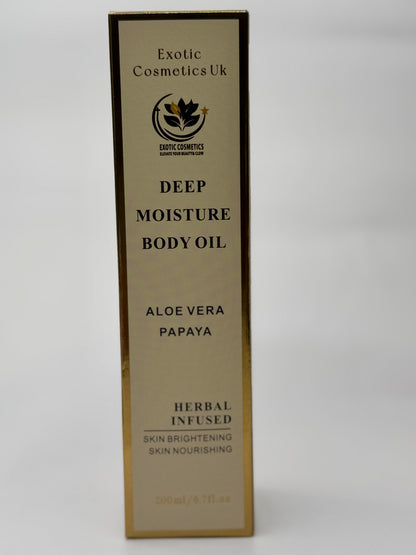 Deep Moisture Anti-Aging Body Oil 200ml-Newly Improved Herbal infused body oil aloe Vera oil carrot oil Rosehip oil Body oil for sensitive skin brightening body oil