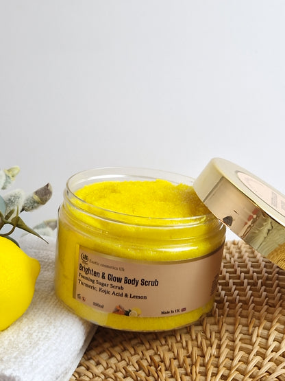 Turmeric Kojic Acid Lemon foaming Sugar Scrub For Hyperpigmentation