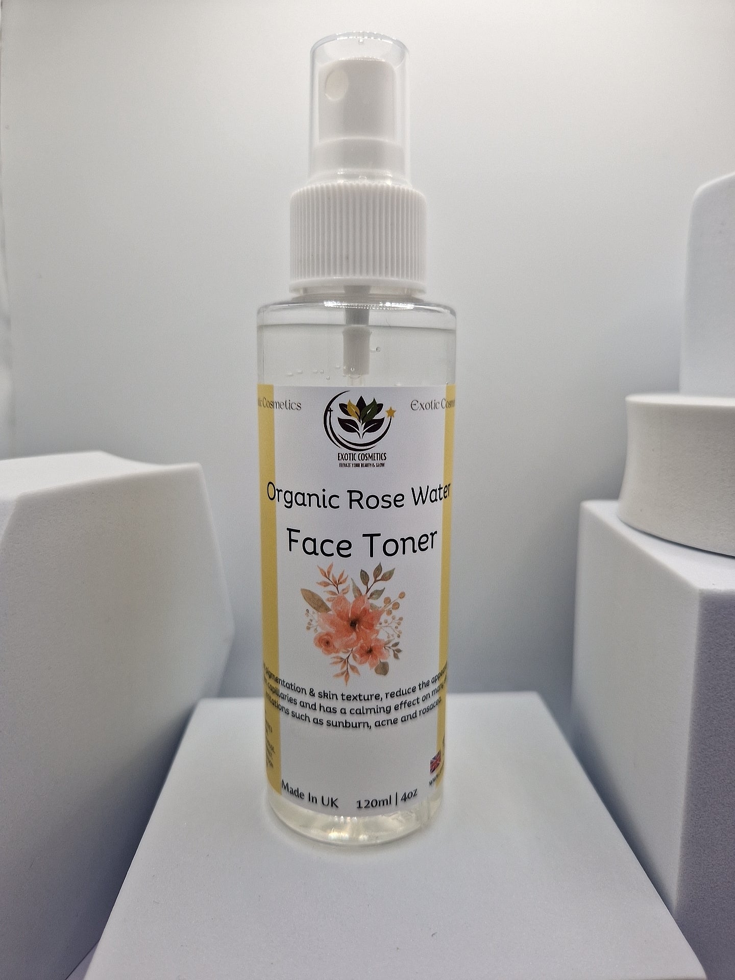 Organic Rose Water Face Toner For Brightening Face