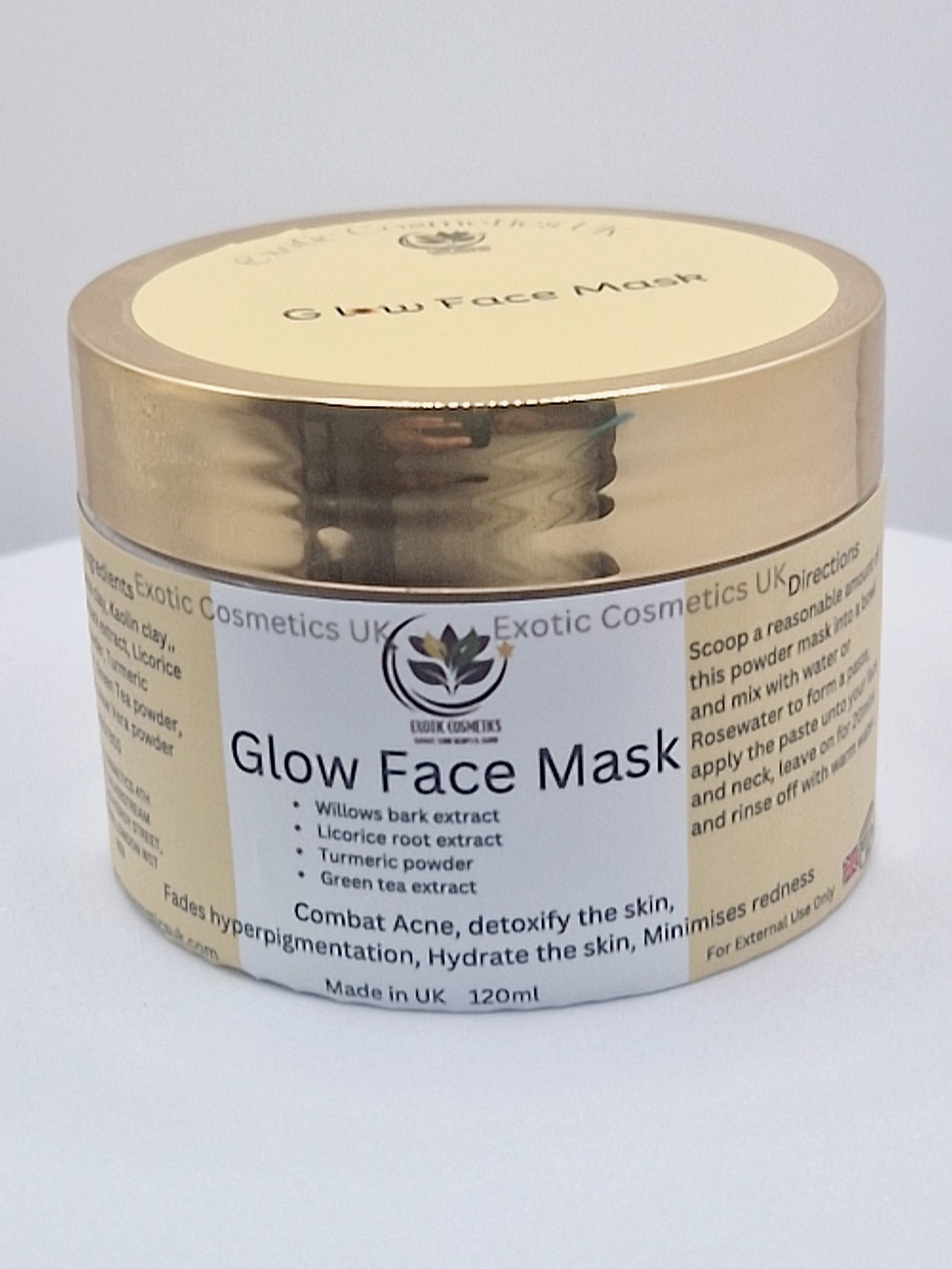 Glow Face Mask with Green tea, Willow bark & Turmeric