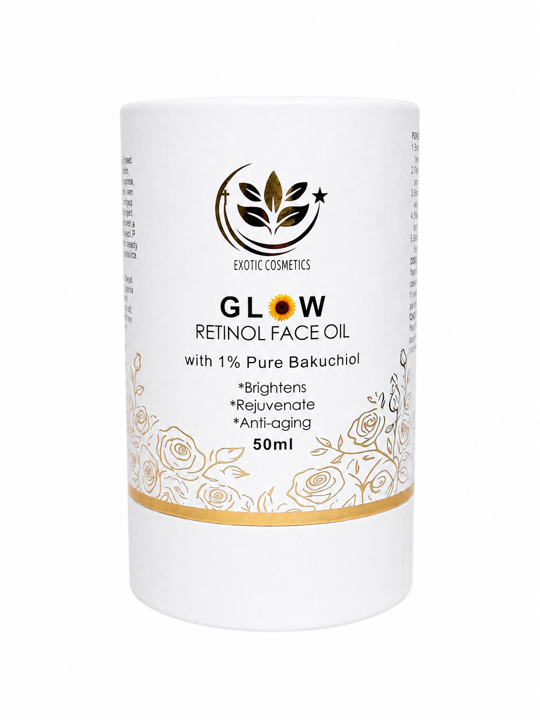 Glow Retinol Face Oil With 1% Pure Bakuchoil- Retinol for Brighening and glow Face 30ml and 50ml