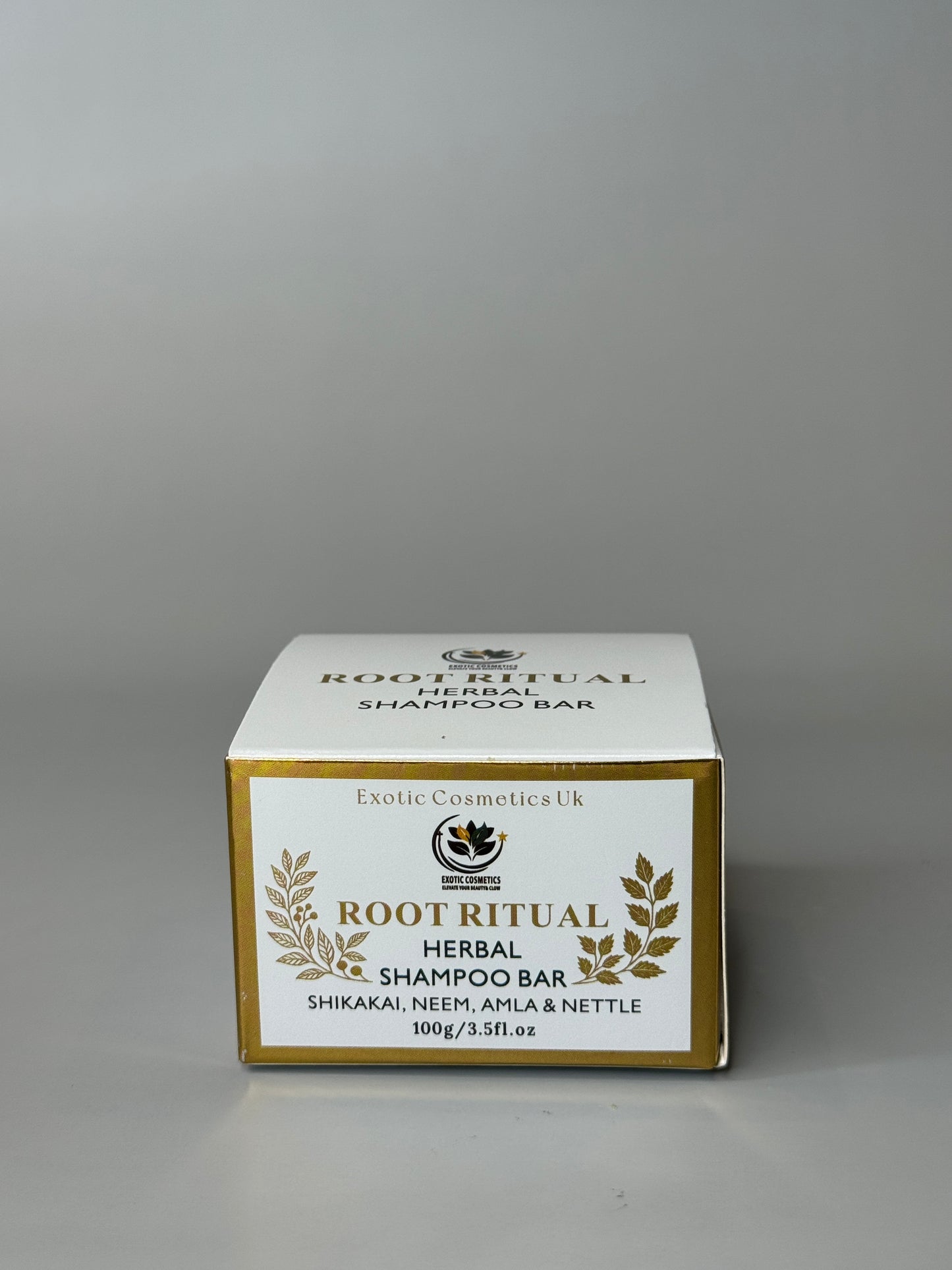 Root Ritual Herbal Shampoo Bar with Shikakai Neem Amla Nettle & Cocoa Butter Natural Silicone Sulphate Free Haircare Growth Cleansing Nourishing Handmade in the UK