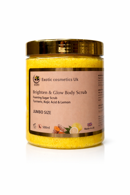 Turmeric kojic lemon body scrub for Hyperpigmentation  dark spots  clear skin radiant skin glowing skin-JUMBO SIZE