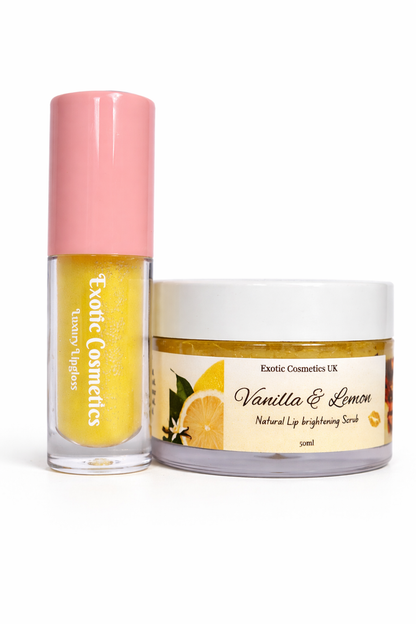 Glow Lip  Brightening Combo for dark lips  brightening -lip scrub and glow lipgloss for dark lips treatment