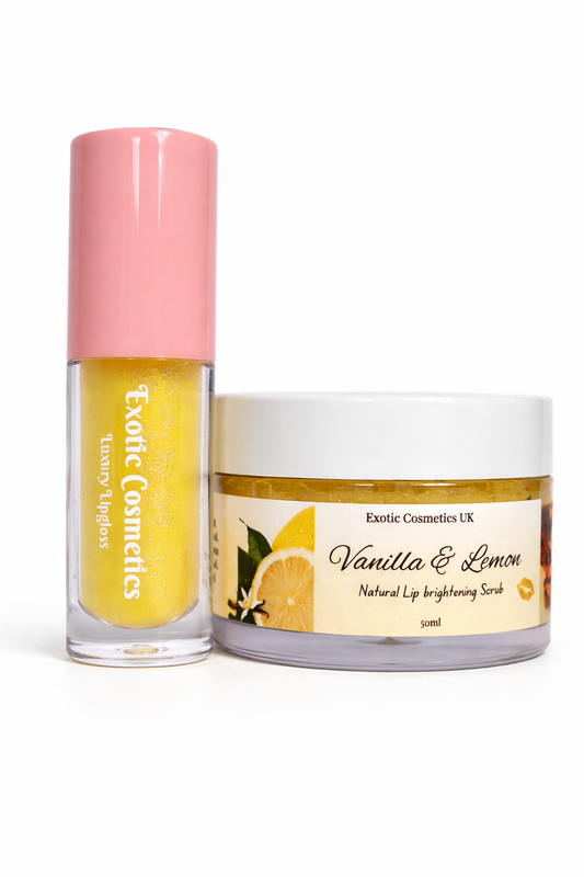 Glow Lip  Brightening Combo for dark lips  brightening -lip scrub and glow lipgloss for dark lips treatment