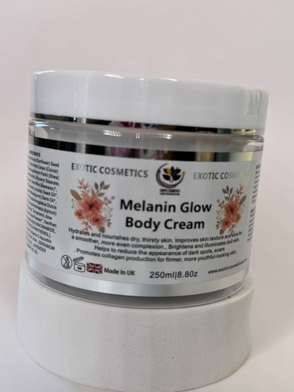 Melanin Glow Body Care Bundle 3in1 Body Scrub Body Oil Body Cream