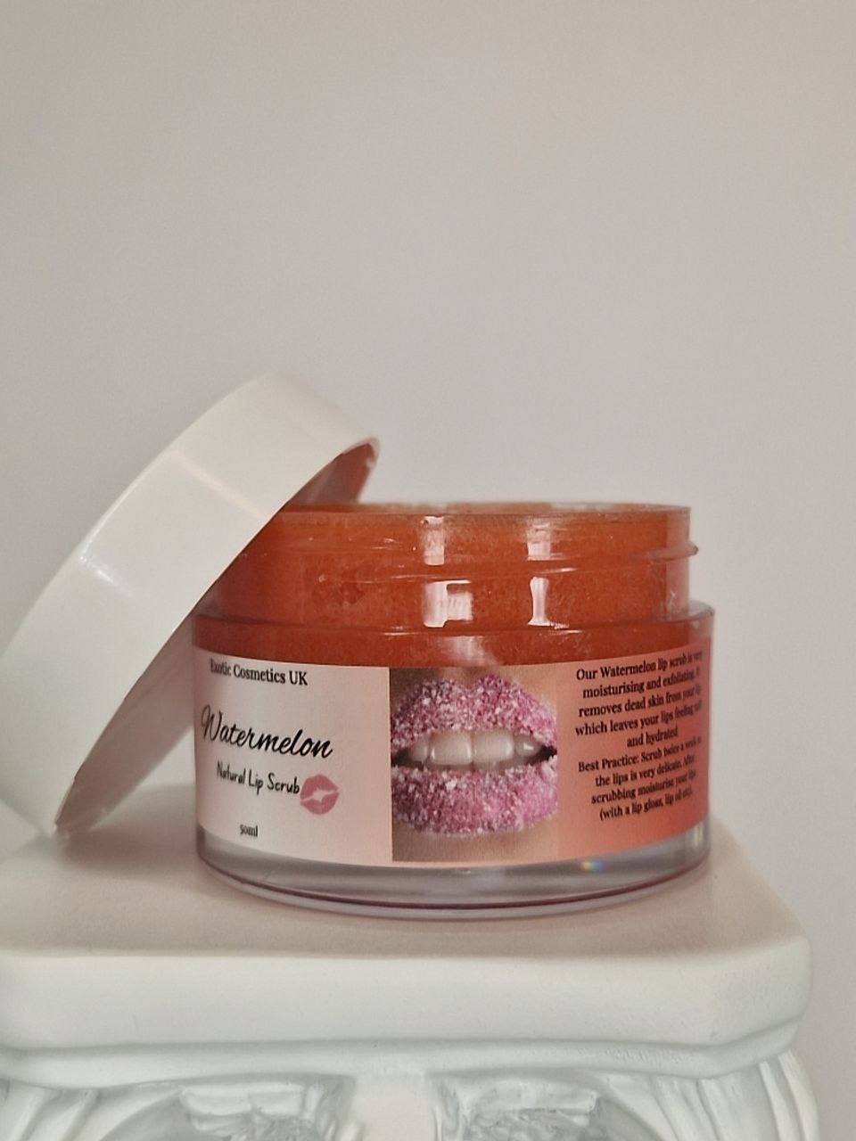 Watermelon flavour lip scrub for soft smooth lips