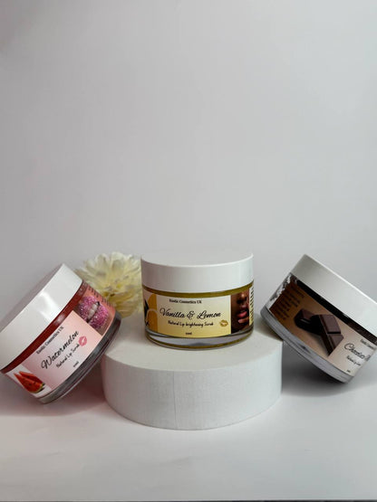 Lip Scrub bundle of 3 lip scrubs for lip brightening and exfoliating