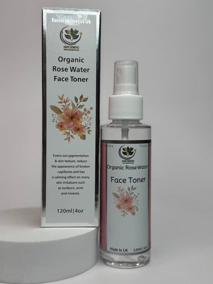 Organic Rose Water Face Toner For Brightening Face