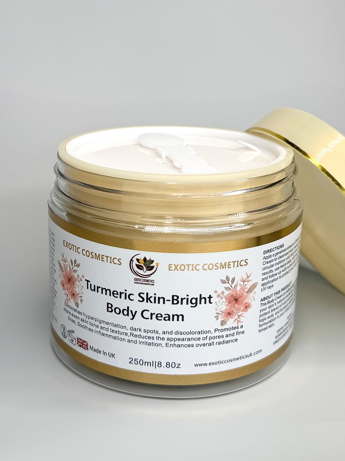 Turmeric Skin-Bright Body Cream With Alpha Arbtin For Skin Brightening