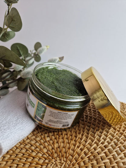 GreenGlow Moringa, Neem and Tea Tree Body scrub for Body healing Herbal body Scrub for Eczema Acne Stretch marks