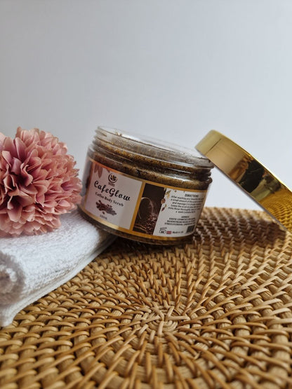 CAFEGLOW COFFEE  BODY SCRUB FOR CELLULITE ANTI AGING SKIN TIGHTENING BEAUTY