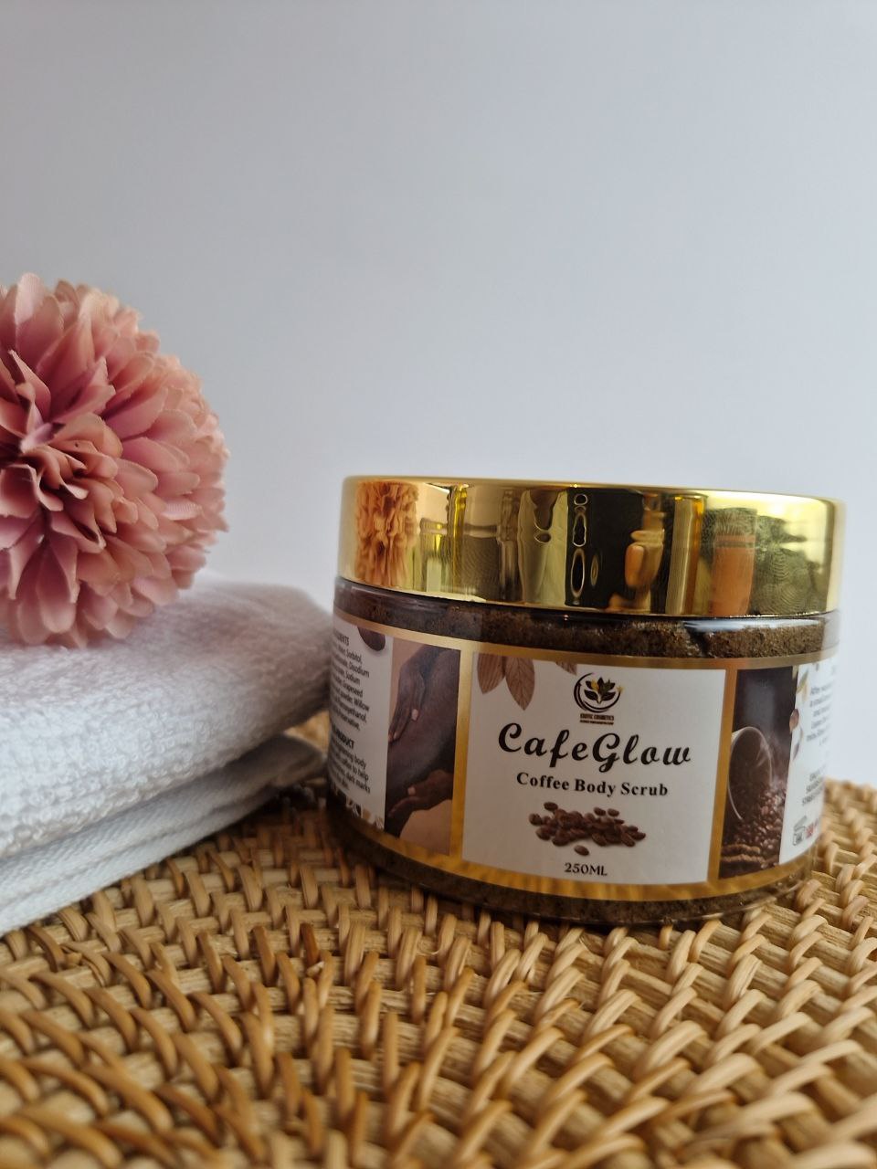 CAFEGLOW COFFEE  BODY SCRUB FOR CELLULITE ANTI AGING SKIN TIGHTENING BEAUTY