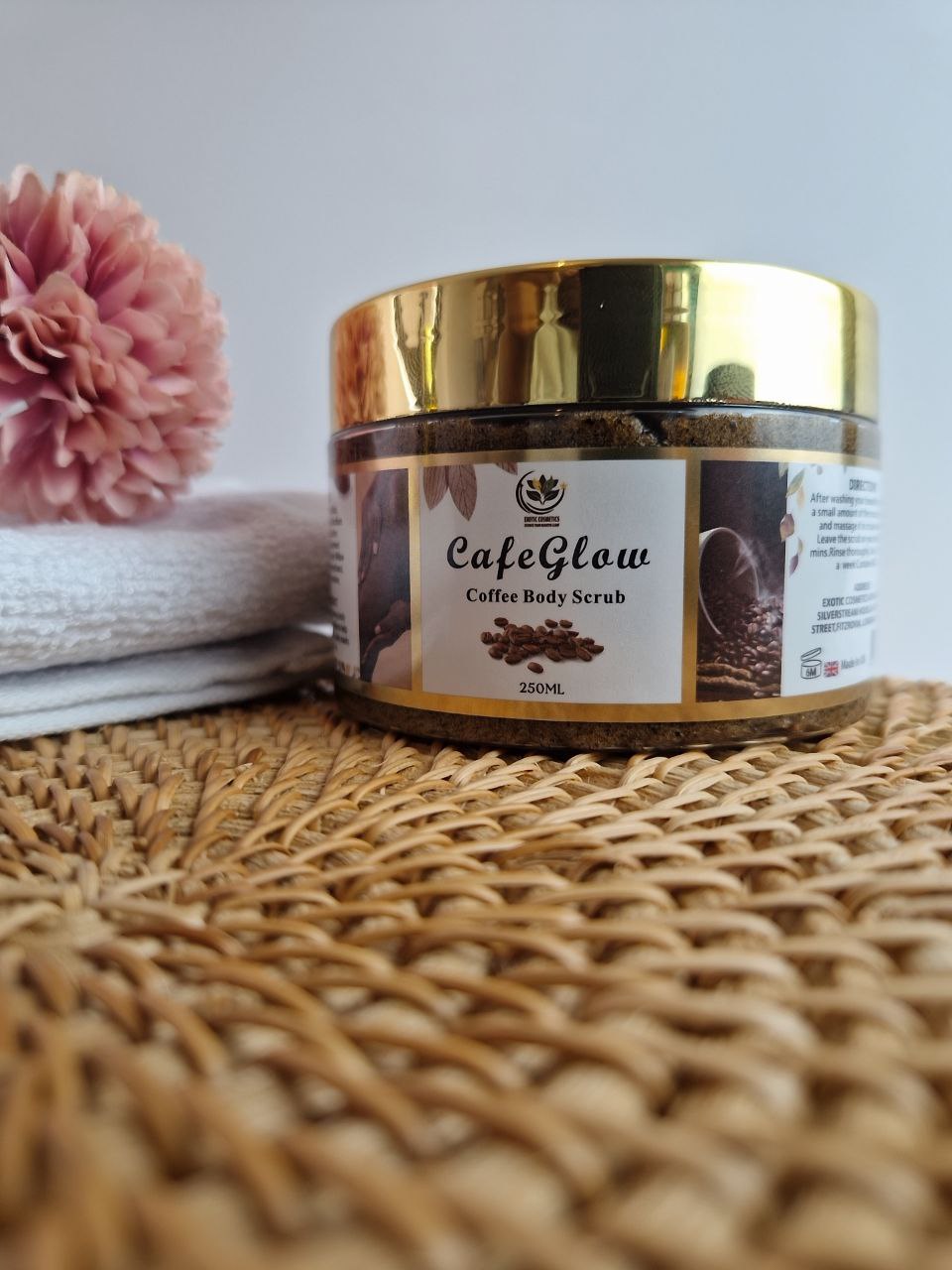 CAFEGLOW COFFEE  BODY SCRUB FOR CELLULITE ANTI AGING SKIN TIGHTENING BEAUTY