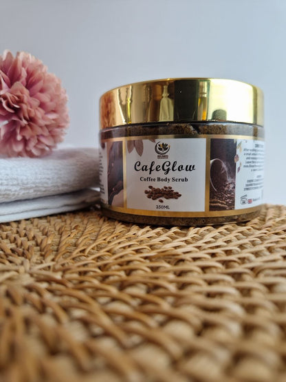 CAFEGLOW COFFEE  BODY SCRUB FOR CELLULITE ANTI AGING SKIN TIGHTENING BEAUTY