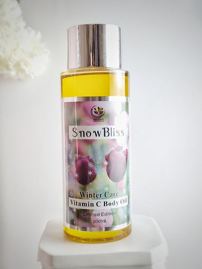 SnowBliss Vitamin C Body Oil with Carrot Oil for Hyperpigmentation Skin Brightening Winter care Organic Oils Skin Hydration
