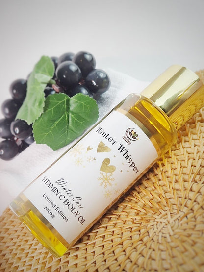 Winter Whisper Vitamin C Body Oil For with Turmeric Oil for Hyperpigmentation Skin Brightening Winter care Dark Spots Organic Body Oil