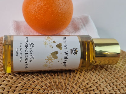 Winter Whisper Vitamin C Body Oil For with Turmeric Oil for Hyperpigmentation Skin Brightening Winter care Dark Spots Organic Body Oil