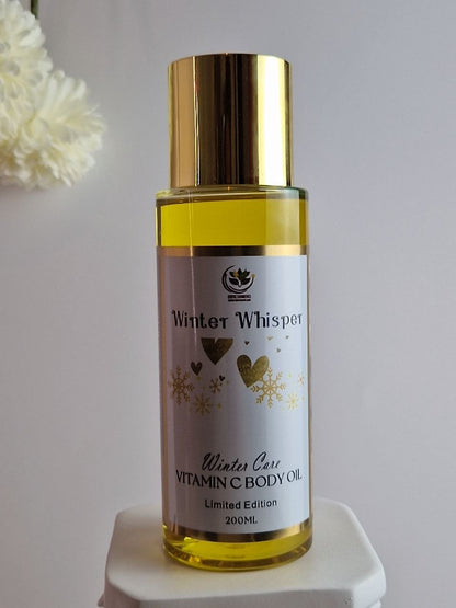 Winter Whisper Vitamin C Body Oil For with Turmeric Oil for Hyperpigmentation Skin Brightening Winter care Dark Spots Organic Body Oil
