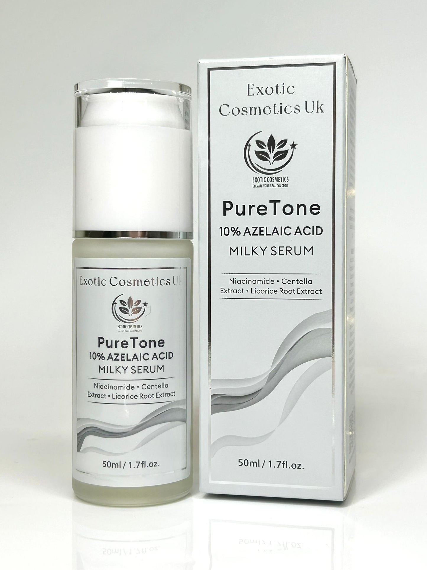 Exotic Cosmetics Azelaic Acid 10% Milky Face Serum for Hyperpigmentation Acne Dark Spots Brightening Glowing Skin Anti-Aging Blemish Control Sunburn Malasma 50ml Male and female