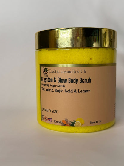 Turmeric kojic lemon body scrub for Hyperpigmentation  dark spots  clear skin radiant skin glowing skin-JUMBO SIZE