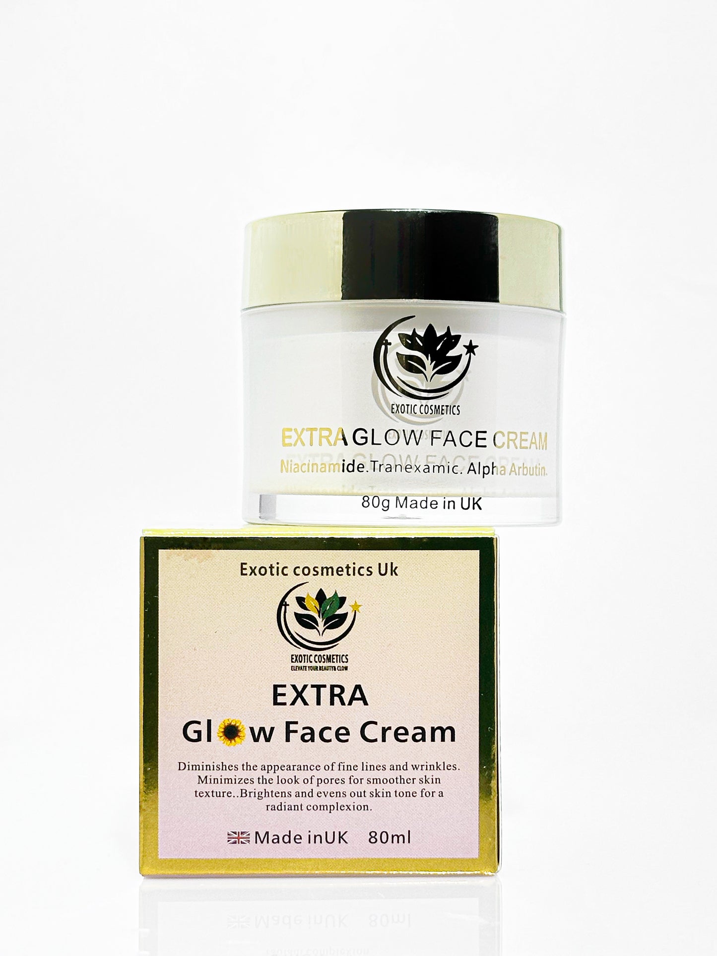 Extra Glow Face Cream with Alpha Arbutin Tranexamic Acid Hyaluronic Acid Squalane Oats extracts