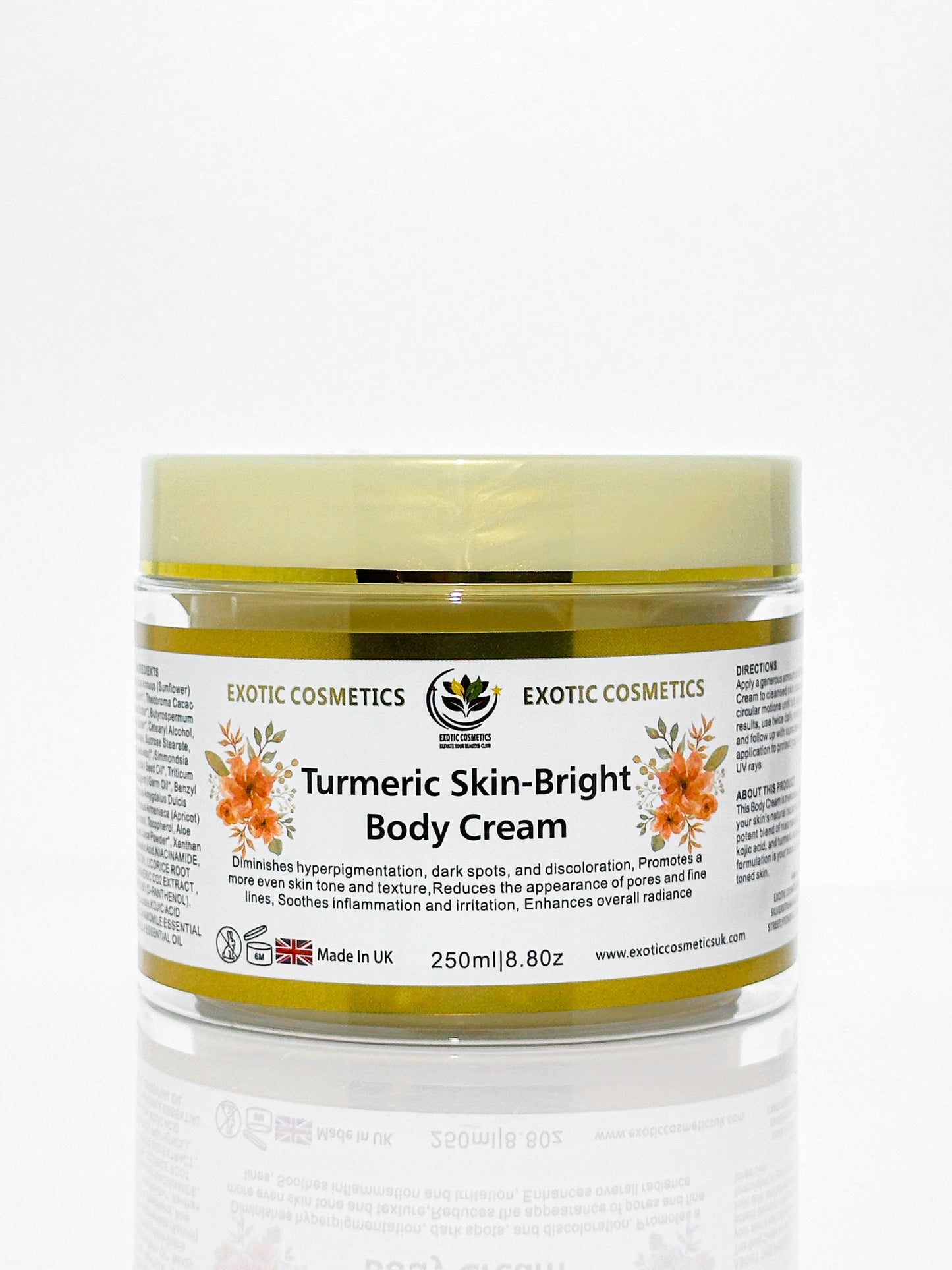 Turmeric Skin-Bright Body Cream With Alpha Arbtin For Skin Brightening