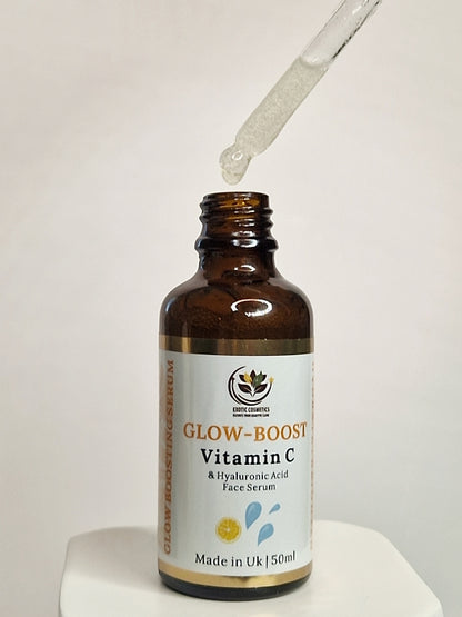 Glow Boost Vitamin C & Hyaluronic Acid Serum | Brighten, Hydrate & Fade Dark Spots Skincare Skin Repair Comfort