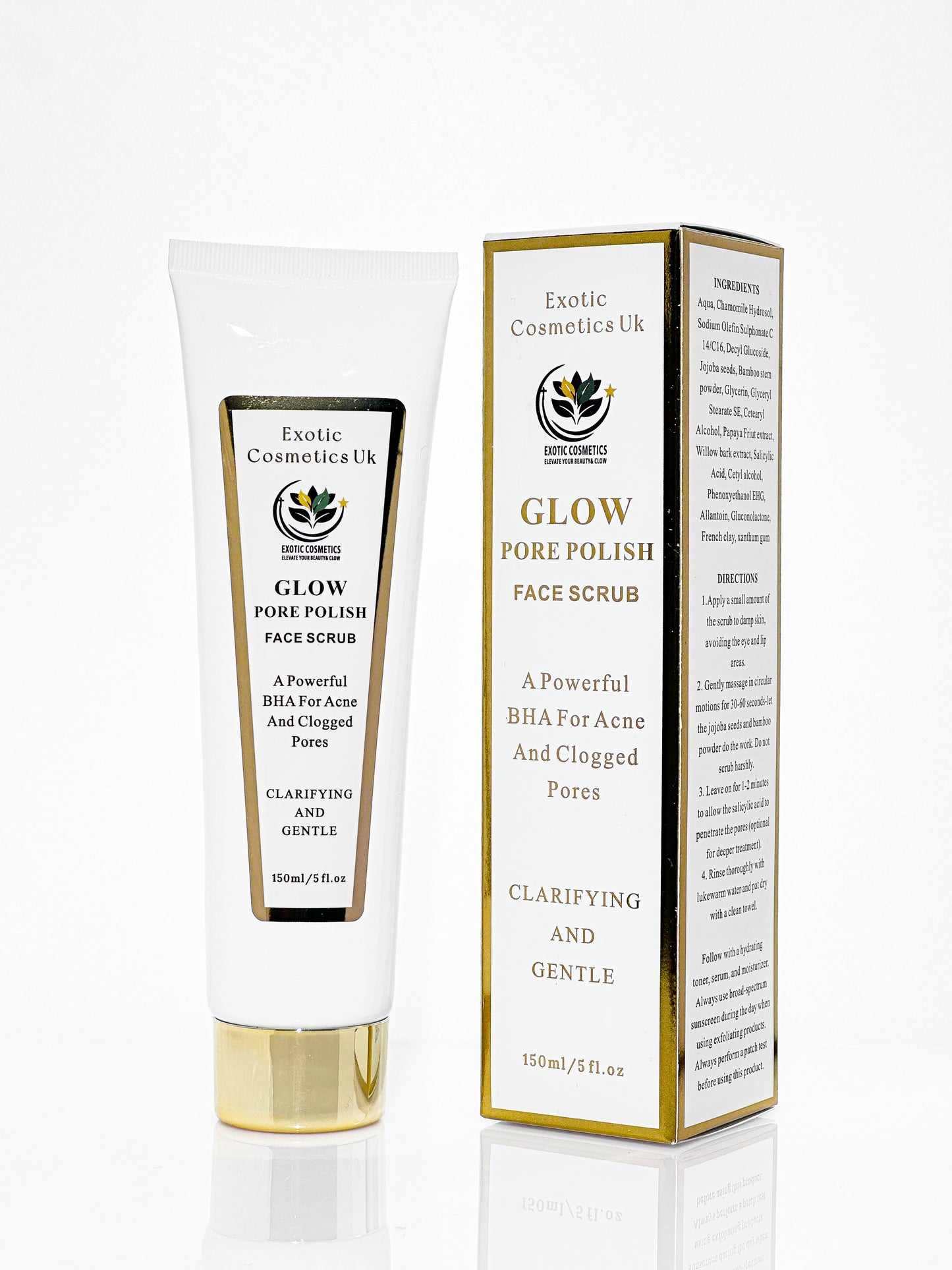 Glow Pore Polish Exfoliating BHA Face Scrub with Jojoba Seed for Acne-Prone Skin 150ml Skin Repair