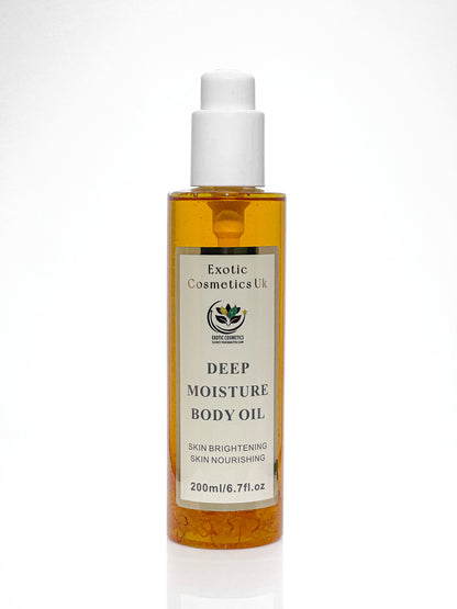 Deep Moisture Anti-Aging Body Oil 200ml-Newly Improved Herbal infused body oil aloe Vera oil carrot oil Rosehip oil Body oil for sensitive skin brightening body oil