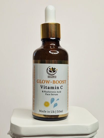 Glow Boost Vitamin C & Hyaluronic Acid Serum | Brighten, Hydrate & Fade Dark Spots Skincare Skin Repair Comfort